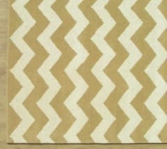 Chevron Zig Zag Taupe Wheat 8&#39; x 10&#39; Handmade Transitional Wool Area Rug... - £477.40 GBP