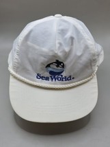 Vintage Seaworld White Blue shamu orca Baseball Hat Trucker Rope Snapback  - $17.29