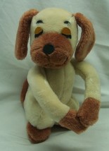 VINTAGE 1976  DAKIN CREAM &amp; BROWN PUPPY DOG 8&quot; Plush STUFFED ANIMAL Toy - £15.87 GBP