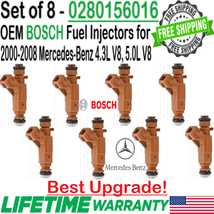 OEM Bosch Best Upgrade 8Pcs Fuel Injectors For 2001 Mercedes-Benz ML430 4.3L V8 - $197.99