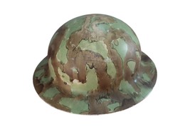 WWII Civil Patrol Camo Helmet Vintage WW II Two 2 Painted 54688 Steel - £70.46 GBP
