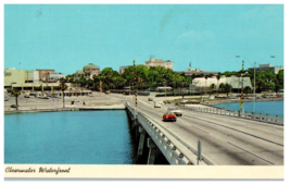 Clearwater Waterfront from Causeway Bridge to Beach Florida Postcard Posted 1967 - $8.86