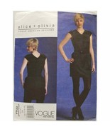 Vogue Alice Olivia Misses Dress Pattern Raglan Sleeves Size 12 to18 - $7.20