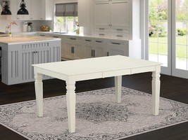 East West Furniture Butterfly Leaf Weston Dining Table-Linen white Table Top - £479.60 GBP