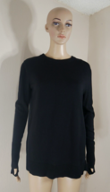 Lululemon Still At Ease Pullover Sweater Black Cashmere Blend Womens Lar... - £40.18 GBP