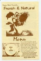 Fresh &amp; Natural Menu River Road Gatlinburg Tennessee Harvest Deli &amp; Cafe - $9.90