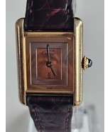 Must De Cartier Tank Wristwatch  18k Vermeil  Mid-Size Trinity Dial - Se... - $1,561.61