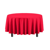 12 LOT Exquisite Premium Red Plastic Tablecloth Table cover Disposable 84&quot; Round - £20.15 GBP