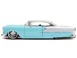 1955 Chevrolet Bel Air Light Blue and Silver Metallic &quot;Bad Guys&quot; &quot;Bigtime Muscl - £32.35 GBP