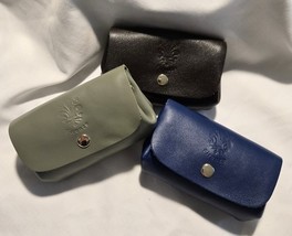 Florence Italy Soft Leather Multi Pocket Snap Close Wallet Pouch Sage or... - $19.79