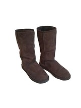 UGG Women’s Classic Tall 5815 Sheepskin Suede Brown Boots Size 8 US - £46.52 GBP