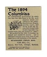 Columbia Bicycles 1894 Advertisement Victorian Pope Bikes Standard Price... - $28.04 CAD