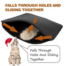  Pet Cat Litter Mat Double Layer Litter Cat Bed Pads Trapping Pets Litte... - $21.49