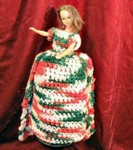 14&quot;  Hand Made Barbie Doll Crocheted Craft Dress Gown Hawaiian Hula Dancing Doll - £25.39 GBP