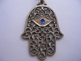 Lucky Eye HAMSA Pendant Charm Amulet Key Ring for Success &amp; Evil Eye Pro... - £7.57 GBP