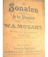 1881 Mozart Piano Sonaten Leipzig Music Book Sonatas - £70.95 GBP