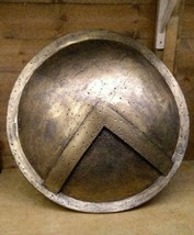 24"Medieval Spartan Shield King Leonidas 300 Movie 18G Steel LARP Cosplay Shield - £219.99 GBP