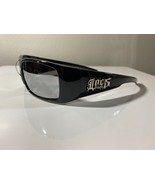 Men&#39;s wrap around sunglasses with black frame and gray reflective lenses - $9.50