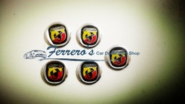 5pcs/lot 14mm High quality Abarth logo  key stickers for FIAT Abarth 500 600 100 - £65.44 GBP