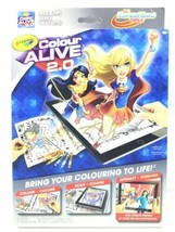 Crayola Color Alive 2.0 DC Superhero Girls Interactive Colouring Book W/ Crayons - £5.63 GBP