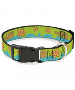 Scooby-Doo 0.5 Inch Wide 8.5-12 Inch Dog Collar Green - £20.31 GBP