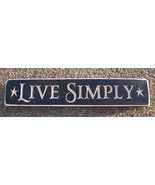 9BLS  Live Simply engraved Wood Block  - $4.95