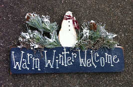 Primitive Country  61WWW  Warm Winter Welcome  Block - £7.79 GBP