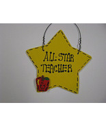 Teacher Gifts Yellow Star w/Apple 7010 All Star Teacher - £1.53 GBP