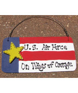 Patriotic Sign 10977PBA - US Air Force On Wings of Courage Wood Sign - £1.96 GBP