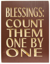 Primitive Country Count Blessings  12BCB  Wood Block - £11.98 GBP