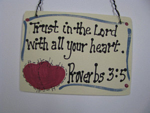 Crafts Wooden Scripture Sign 4002 Trust in the Lord