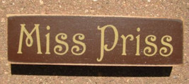 Primitive Country P967R  Miss Priss Wood Block - £2.33 GBP