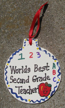 Teacher Gifts  9002 Worlds Best Second  Grade Teacher Ornament - £1.55 GBP