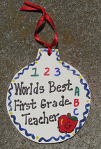 Teacher Gifts  9001 Worlds Best First Grade Teacher Ornament - £1.52 GBP