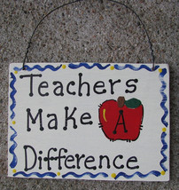 Teacher Gifts  5100TMAD Wooden Sign Teachers Make A Difference - £2.30 GBP