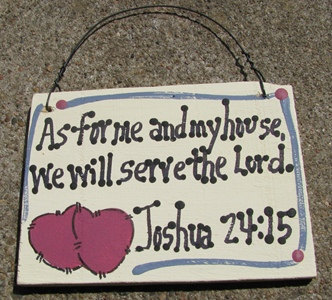 Crafts Wooden Scripture Sign 4011 As for me and my house