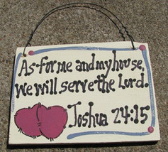 Crafts Wooden Scripture Sign 4011 As for me and my house - £1.79 GBP