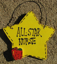 Teacher Gifts Yellow Star w/Apple  7011 All Star School Nurse - £1.55 GBP
