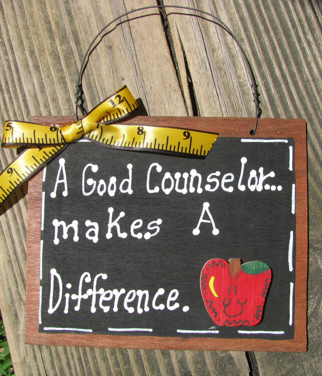Teacher GIfts  43 Counselor Hand Painted Wooden Teacher Slate