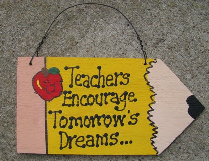 Teacher Gifts Wood 24 Pencil Teachers Encourage Tomorrow's Dreams
