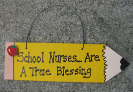 Teacher Gifts 15226 School Nurses are A True Blessing wood sign - £2.35 GBP