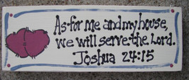 B4011- As for me and my house Scripture  Wood Block - £2.35 GBP