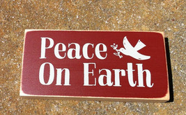 POE2069 Peace on Earth Wood Block Sign  - $4.95