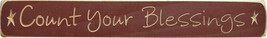 Primitive Country Wood Block Engraved 12CYB Count Your Blessings - £4.75 GBP