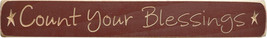 Primitive Country Wood Block Engraved 12CYB Count Your Blessings - £4.54 GBP