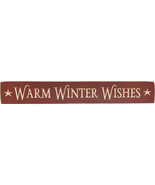  24WWW Warm Winter Wishes  Engraved Wood Block - £10.18 GBP