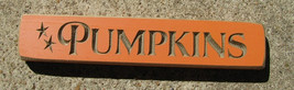 Primitive Country 9P Pumpkin Wood Block  - $4.95