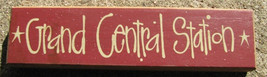 Primitive Country 82231G  Grand Central Station Wood Block - £4.59 GBP