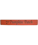 Primitive Country Engraved Pupkin Patch Shelf Sitter Wood Signs - £8.64 GBP