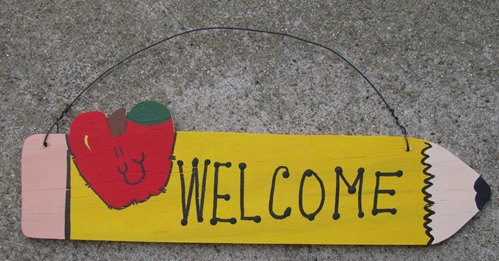 Teacher Gifts Wood Pencil Welcome Pencil with Apple